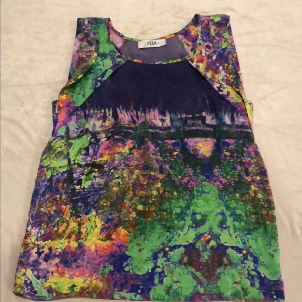 TIBI Silk Sleeveless / Cap Sleeve Tank